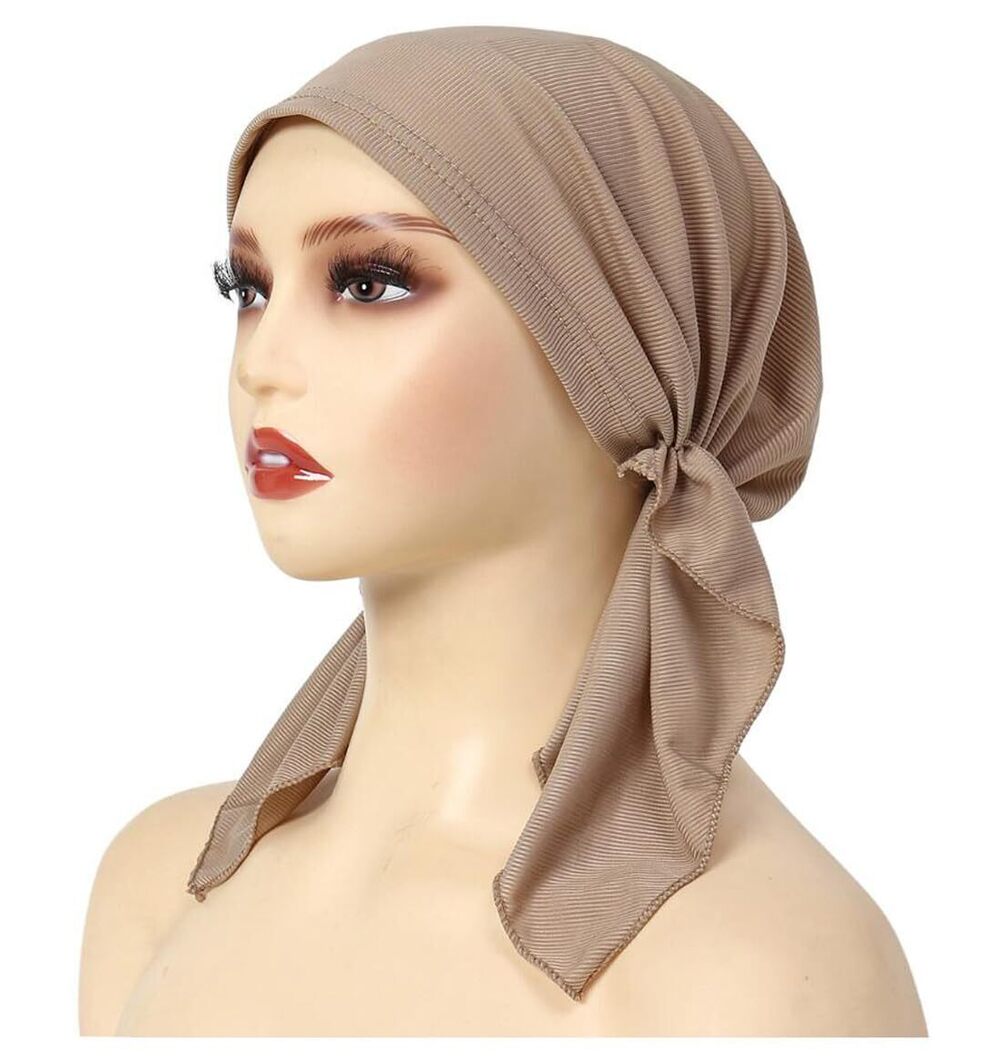5941 3pack Head Scarf Elastic Pre-Tied Head Scarves Beanies Covers Cap - Picture 4 of 8
